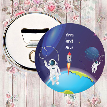 Uzay Ve Astronot Temalı Magnet Açacak