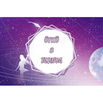 Uzayda Çocuk Silüeti Temalı Plastik Magnet