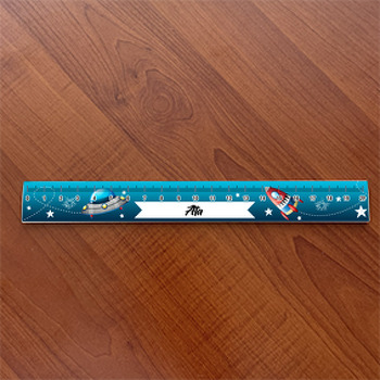 Uzayda Ufo ile Roket Temalı Hediyelik Cetvel