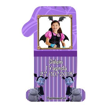Vampirina Temalı Doğum Günü Magnet