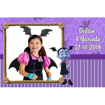 Vampirina Temalı Doğum Günü Magnet