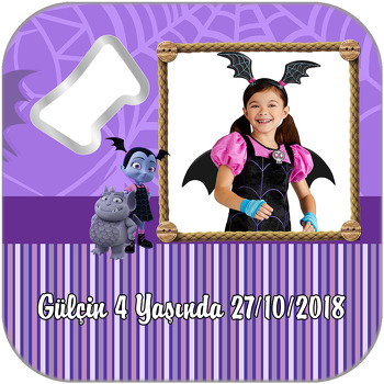 Vampirina Temalı Kare Magnet Açacak