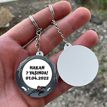 Venom Spider Temalı Daire Plastik Anahtarlık