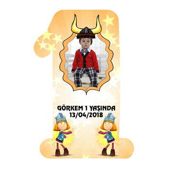 Vikingler Temalı Doğum Günü Magnet