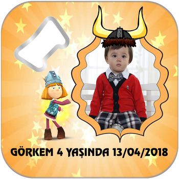 Vikingler Temalı Kare Magnet Açacak