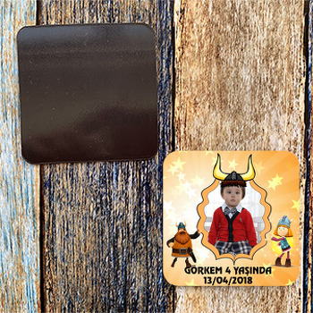 Vikingler Temalı Resimli Doğum Günü Magnet
