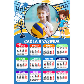Voleybol Temalı Takvim Magnet
