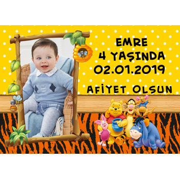 Winnie The Pooh 2 Temalı Doğum Günü Amerikan Servis