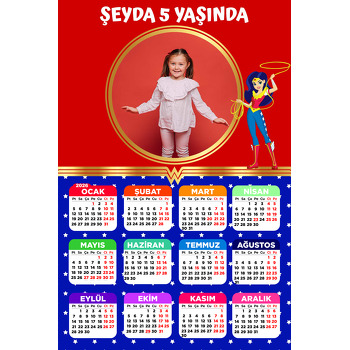 Wonder Woman Temalı Takvim Magnet