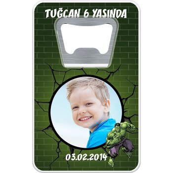 Yenilmezler Hulk Temalı Dikdörtgen Magnet Açacak