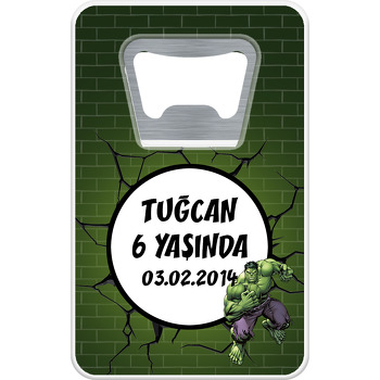 Yenilmezler Hulk Temalı Dikdörtgen Magnet Açacak