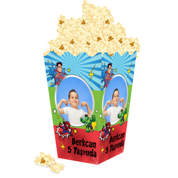 Yenilmezler Resimli Temalı Popcorn Kutusu