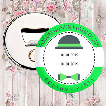 Yeşil Şapka Temalı Magnet Açacak