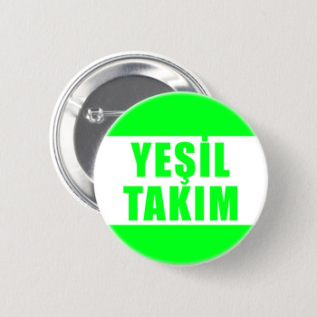 Yeşil Takım Temalı İğneli Buton Rozet