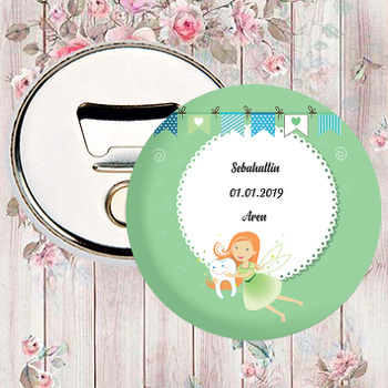 Yeşil Zeminli Diş Perisi Temalı Diş Buğdayı Magnet Açacak