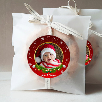Yılbaşı Ağacı ile Şekerler Temalı Sticker