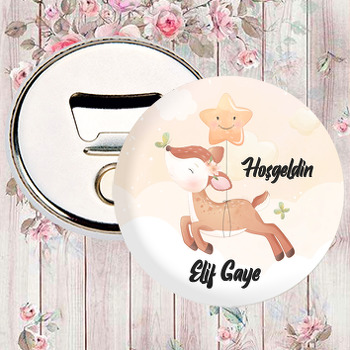 Yıldız Balon ile Uçan Geyik Temalı Magnet Açacak