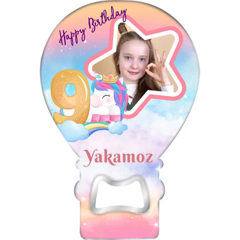 Yıldız Çerçeve ile Unicorn 9 Yaş Temalı Balon Magnet Açacak