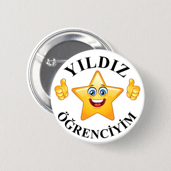 Yıldız Öğrenciyim Temalı İğneli Buton Rozet