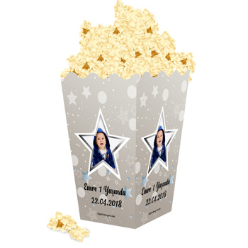 Yıldız Temalı Popcorn Kutusu