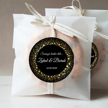 Yıldızlar Temalı  Söz Nişan Nikah Sticker