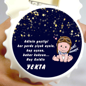 Yıldızlı pilot Çocuk Temalı Kapak Şekilli Magnet Açacak