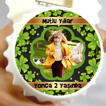 Yonca Temalı Resimli Kapak Şekilli Magnet Açacak