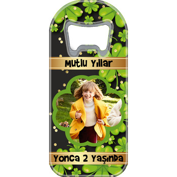Yonca Temalı Uzun Resimli Magnet Açacak