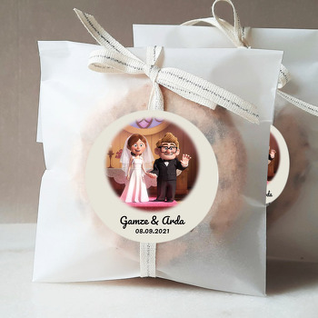 Yukarı Bak Carl ve Ellie Düğün Temalı Sticker