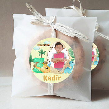 Yumurta Çerçeve ile 3 Yaş Dinazor Temalı Sticker