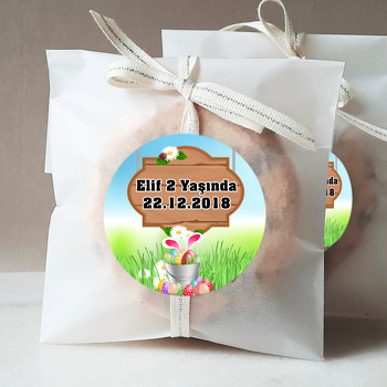 Yumurtalı Tavşan Temalı Sticker