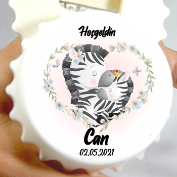 Zebra Anne Çocuk Temalı Kapak Şekilli Magnet Açacak