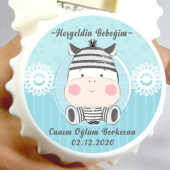 Zebra Temalı Kapak Şekilli Magnet Açacak