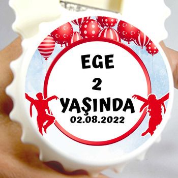 Zeybek Efe Temalı Kapak Şekilli Magnet Açacak