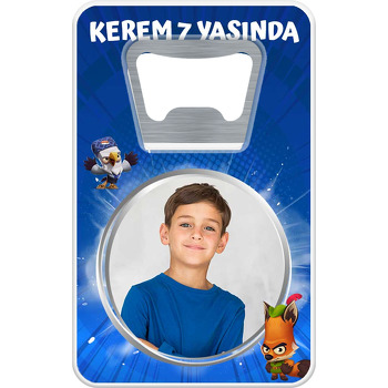 Zooba Temalı Dikdörtgen Magnet Açacak