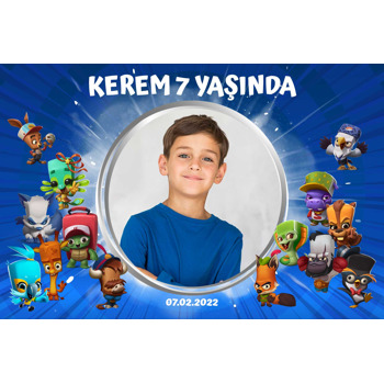 Zooba Temalı Doğum Günü Magnet
