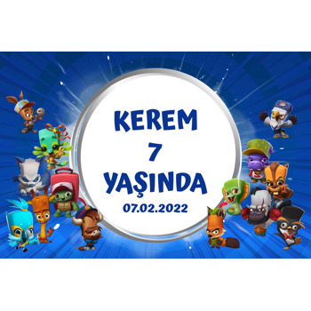 Zooba Temalı Doğum Günü Magnet