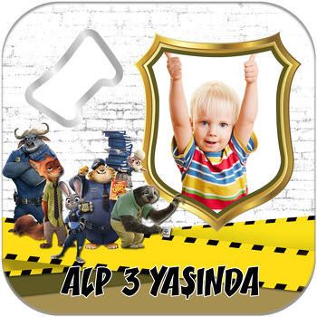 Zootopia Temalı Kare Magnet Açacak