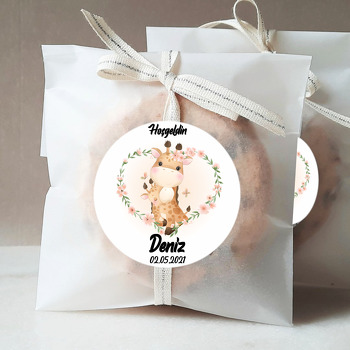 Zürafa Anne Çocuk Temalı Sticker